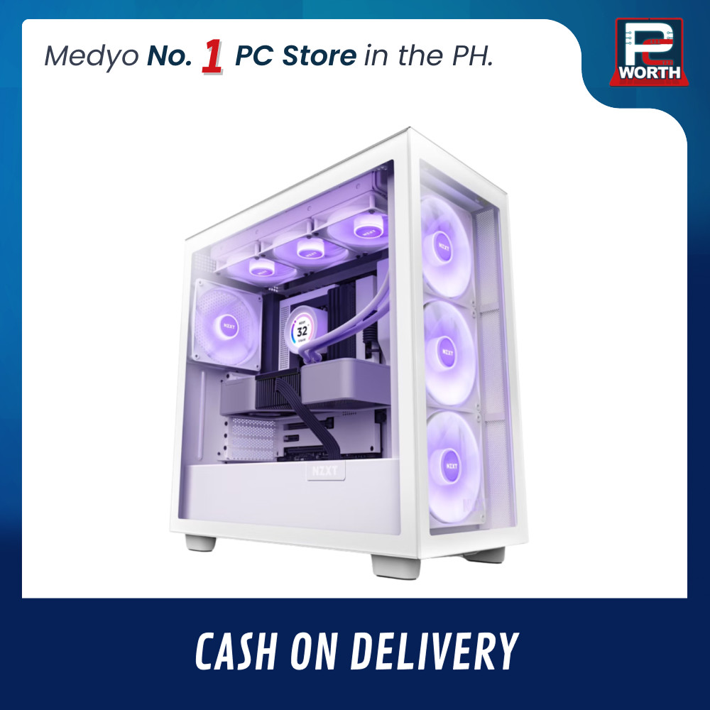 NZXT H7 ELITE WHITE 3PCS RGB AND 1PC REGULAR FAN ATX CASE | PC Worth