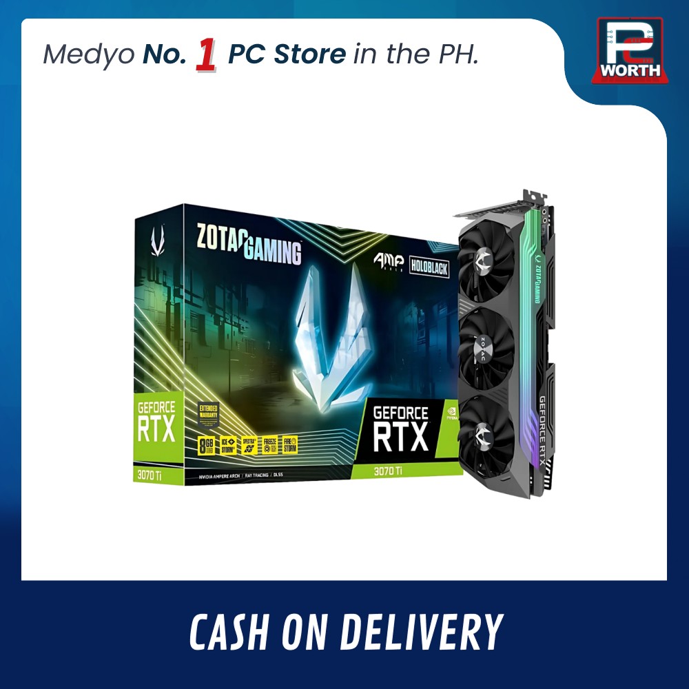 GEFORCE RTX 3070 TI ZOTAC GAMING AMP HOLOBLACK 8GB GDDR6X