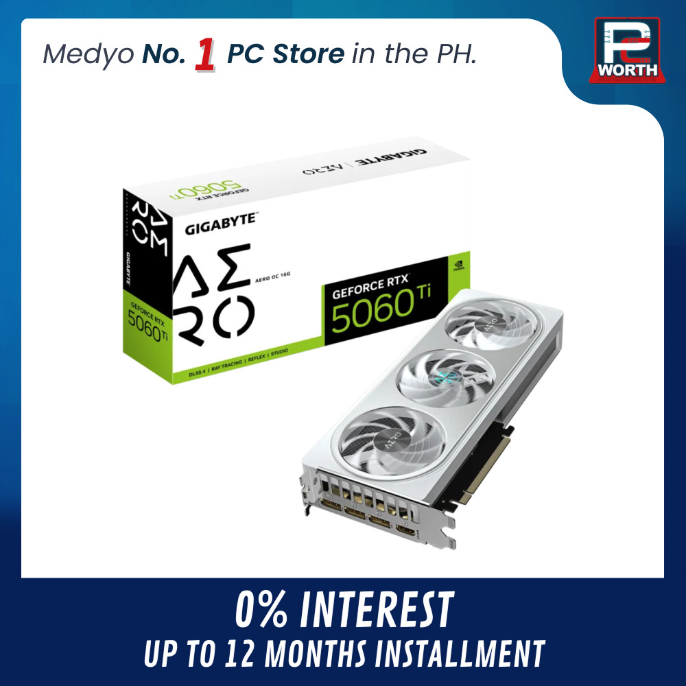 GEFORCE RTX 5060 TI GIGABYTE AERO OC 16GB GDDDR7 WHITE TRIPLE FAN
