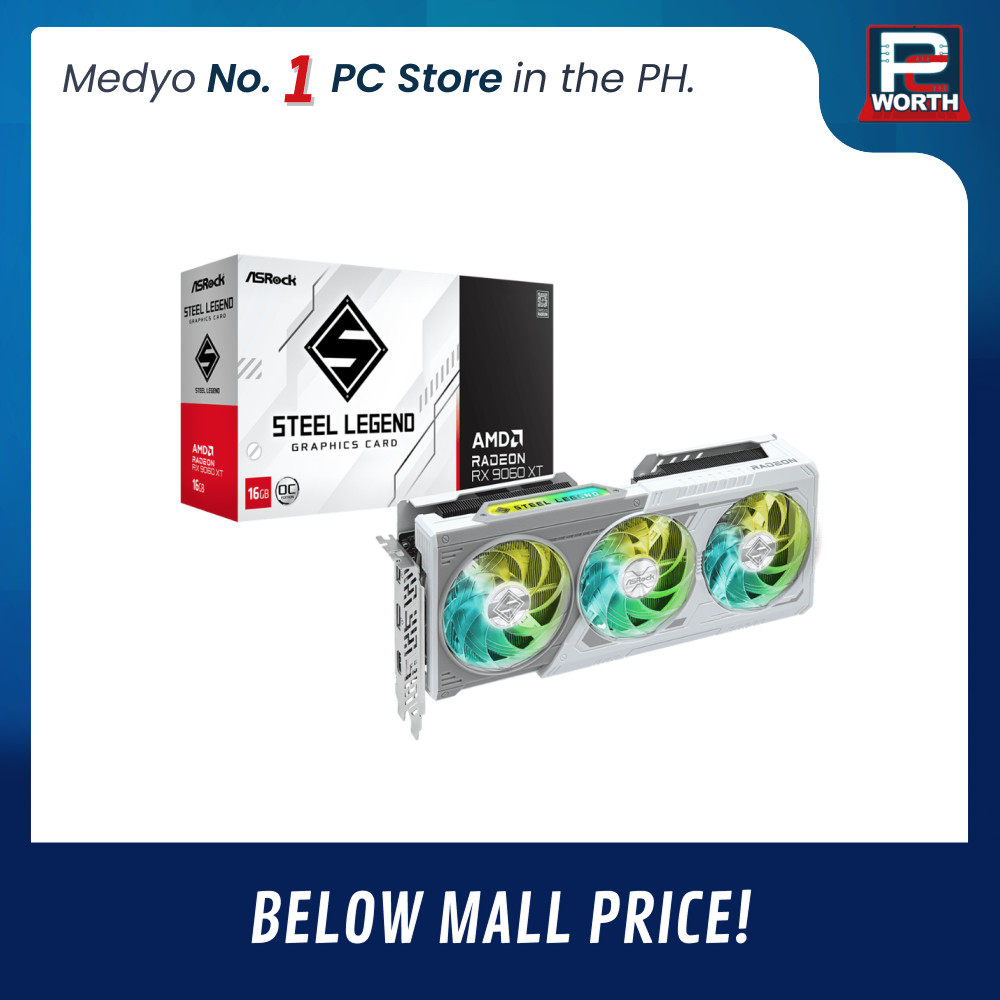 RADEON RX 9060 XT ASROCK STEEL LEGEND OC 16GB GDDR6 WHITE TRIPLE