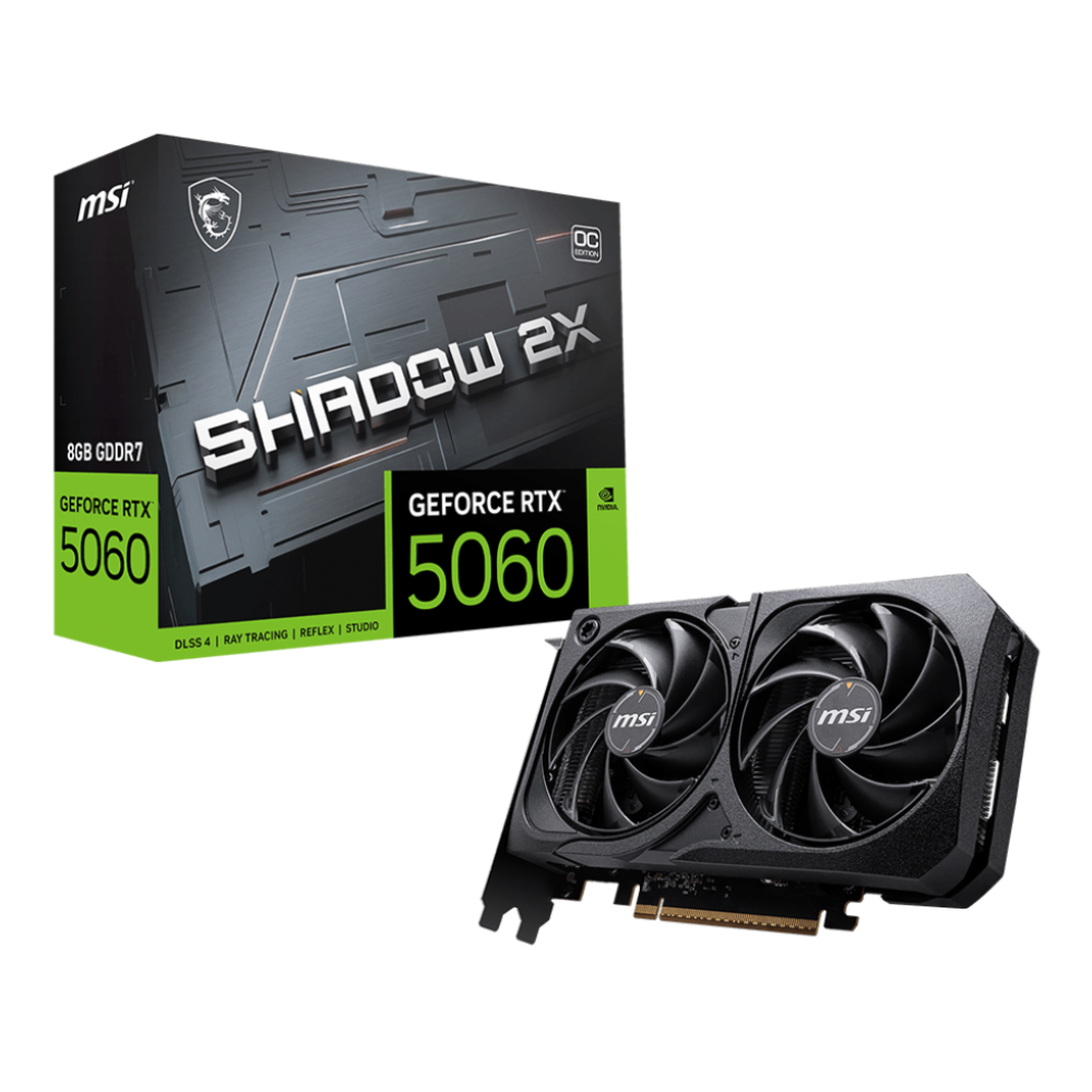 GEFORCE RTX 5060 MSI SHADOW 2X OC 8GB GDDR7 DUAL FAN