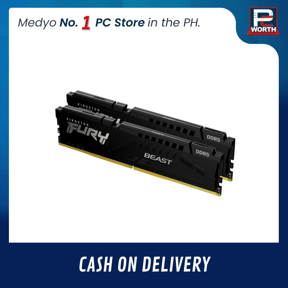 KINGSTON FURY BEAST NON-RGB BLACK 8GBX2=16GB 5200MHZ DDR5 PC Worth