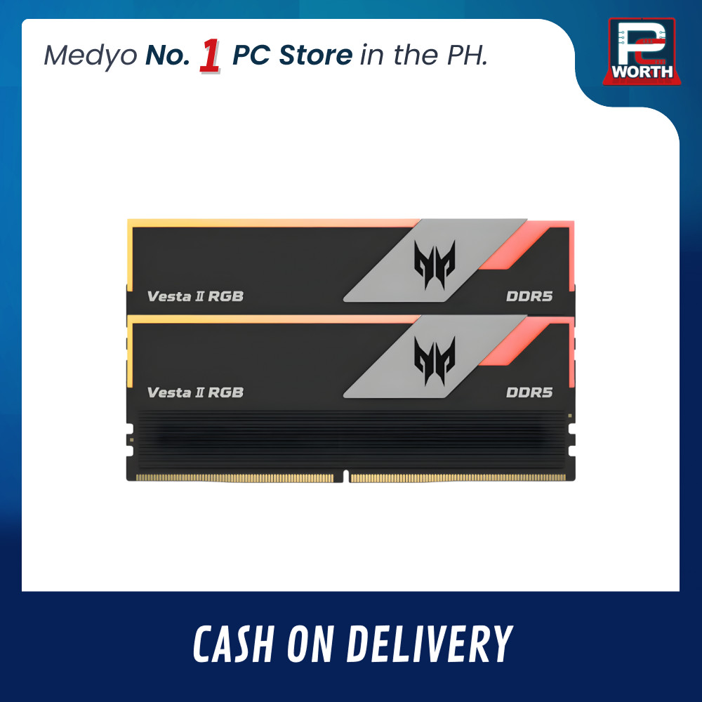 ACER PREDATOR VESTA II RGB BLACK 16GBX2=32GB 6000MHZ DDR5 CL36 XMP